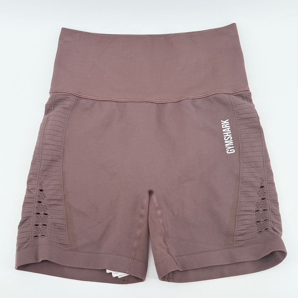 Gymshark Womens Energy+ Seamless Shorts Mauve Purple High Waisted Workout Small
